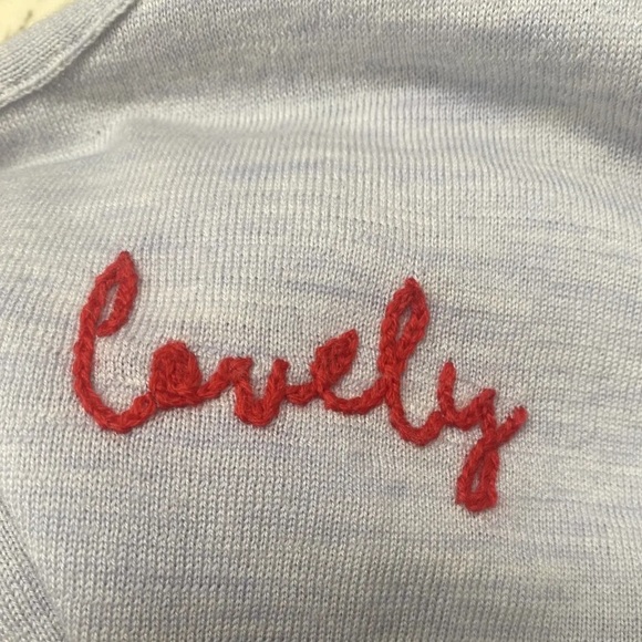 BANANA REPUBLIC Women's LOVELY Emb Sweater NWT Gray/Blue XS Washable Merino Wool - Picture 7 of 10